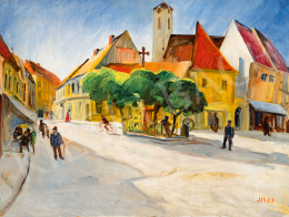 Jeges Ernő - Szentendre főtere, 1930 körül 