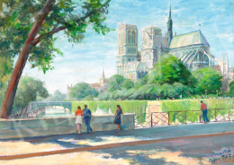  Orosz Béla - Views of Paris with the Notre Dame, 1967 