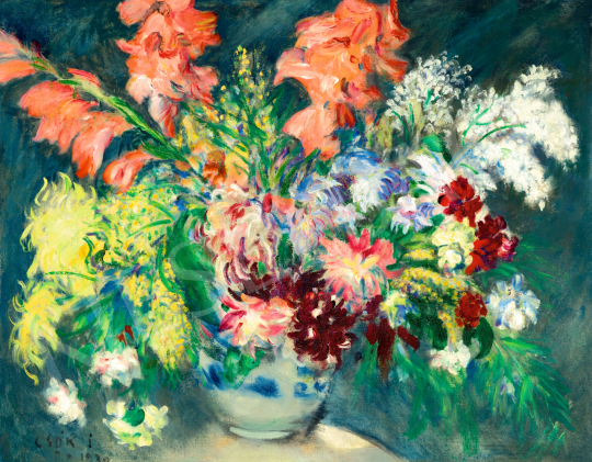  Csók, István - Gaudy Flower Still Life, 1930 | 74. Spring auction auction / 121 Lot