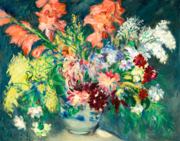  Csók, István - Gaudy Flower Still Life, 1930 