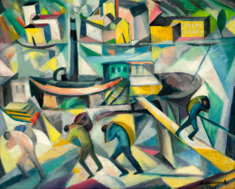  Schönberger, Armand - Riverside in the City, 1927 