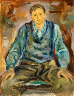  Bortnyik Sándor - Széken ülő fiú, 1940 körül 