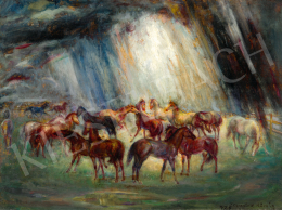  Kernstok, Károly - Horses in the Landscape (Thunderstorm) 