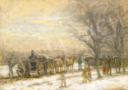  Mednyánszky, László - Winter Landscape with Golden Lights 