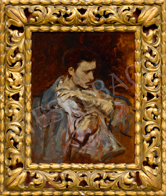  Munkácsy Mihály - ’48-as honvéd (Vázlat a Tépéscsinálók képhez), 1871 | 74. Tavaszi aukció aukció / 205 tétel