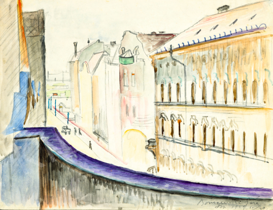  Bornemisza Géza - Pesti utca, 1929 | 74. Tavaszi aukció aukció / 243 tétel
