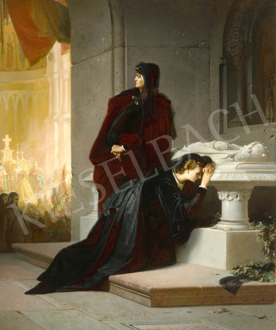 Liezen-Mayer, Sándor - Queen Mary and Elisabeth at the Tomb of Louis the Great, 1864 | 74. Spring auction auction / 256 Lot