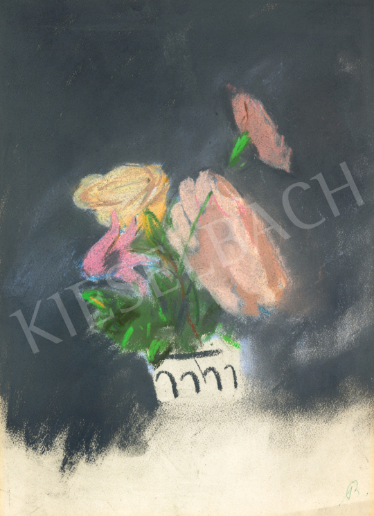  Bernáth Aurél - Virágcsendélet (Virágot vázába helyező női kéz) | 74. Tavaszi aukció aukció / 120 tétel