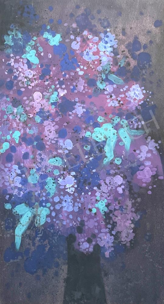 For sale  Ágh Ajkelin,  Lajos - Purple flowers, 1964  's painting
