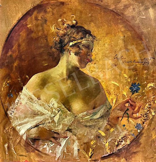 For sale  Vígh, Bertalan - The cornflower thread tells a story  's painting