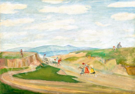 For sale  Kernstok, Károly - Nyergesújfalu with the Danube 's painting
