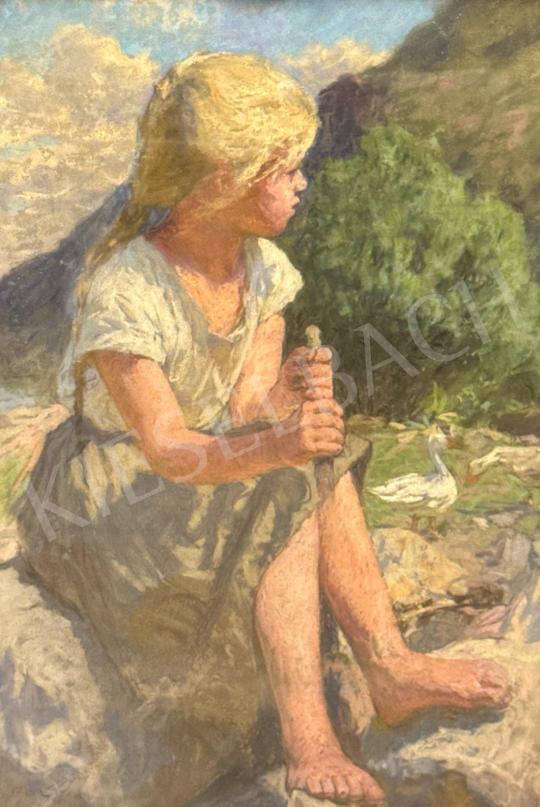 For sale  Poll, Hugó - Little girl 's painting