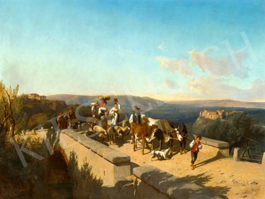 Eladó Markó András - Itáliai táj, 1871 festménye