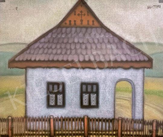 For sale  Bagi Béla - House with fence  's painting