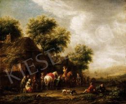 Unknown dutch painter, about 1700 - In front of an Inn 