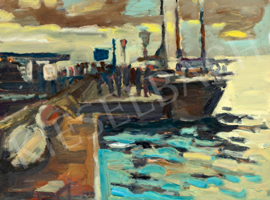 Schéner, Mihály - Harbor on Lake Balaton (Balatonfüred) | 75th Autumn auction auction / 58 Lot