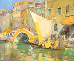 Halasi Horváth, István (Horváth István) - Sunlit Afternoon in Venice, 1927 