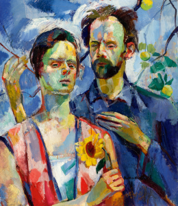 Mattioni, Eszter (Hollósné, Hollós Mattioni E - Double Portrait, 1929 (Eszter Mattioni and Jenő Paizs Goebel) 