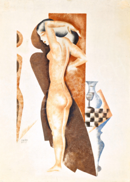  Kádár Béla - Modell (Női akt enteriőrben), 1930-as évek 