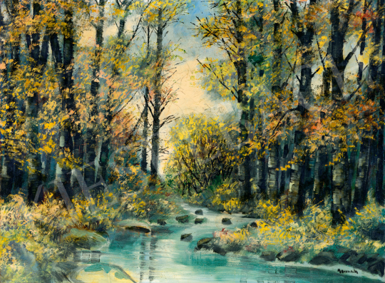  Jaszusch, Antal (Jasszus Antal) - Forest Interior with a Stream | 75th Autumn auction auction / 141 Lot