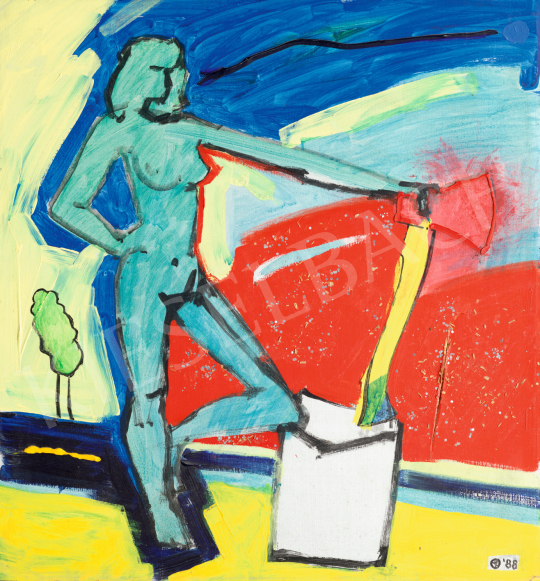  Wahorn, András - Woman with an Axe, 1988 | 75th Autumn auction auction / 210 Lot