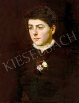  Munkácsy Mihály - Nő rózsákkal (Braunauer Istvánné Anna), 1884 