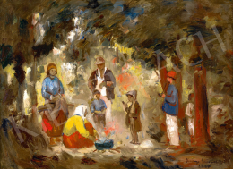  Iványi Grünwald, Béla - Around the Fire, 1929 