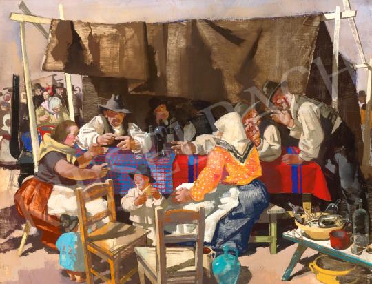 For sale Aba-Novák, Vilmos - Market in Szolnok, 1930s 's painting