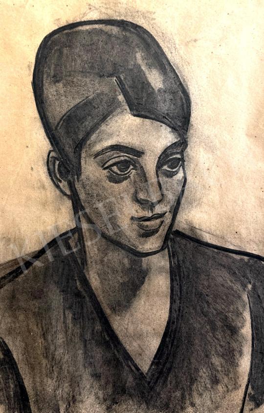  Németh, József - Young girl painting