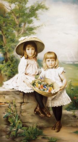 Eisermann, Richard - Gyerekek tavaszi virágcsokorral 