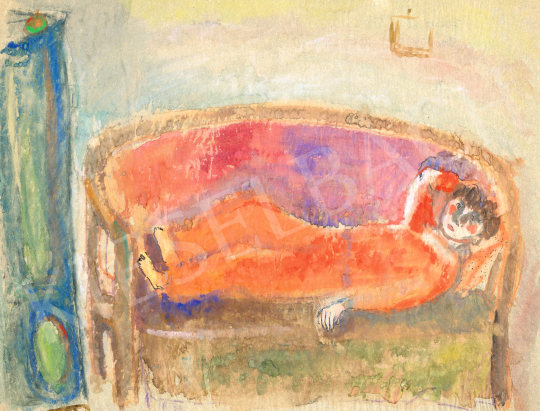  Anna, Margit - Reclining Woman (Self-Portrait in Red Pyjamas), 1941 | 76th auction auction / 52 Lot