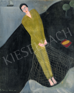  B. Bélaváry Alice - Halász, háttérben vitorlással, 1928 