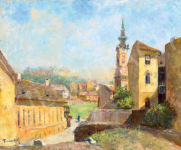 Turmayer, Sándor - Tabán with Buda Castle, 1930s 