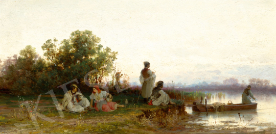 Böhm, Pál - Rest by the River Tisza, 1872 | 76th auction auction / 88 Lot