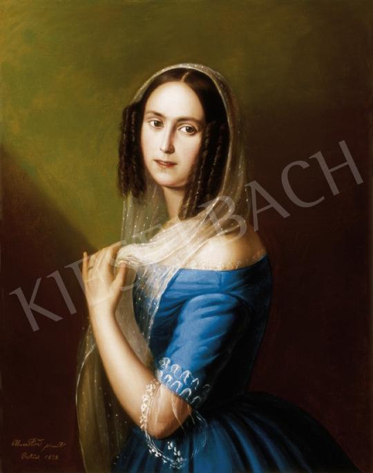 Marastoni Jakab - Fiatal nő kék ruhában | 25. Aukció aukció / 186 tétel
