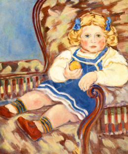 Rippl-Rónai József - Kis szőke fiú naranccsal (Szőke gyermek, A Kunffy gyerek), 1904 
