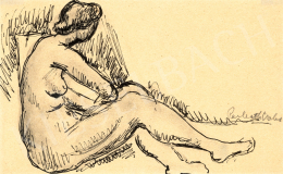  Perlrott Csaba, Vilmos - Female Nude Sitting 