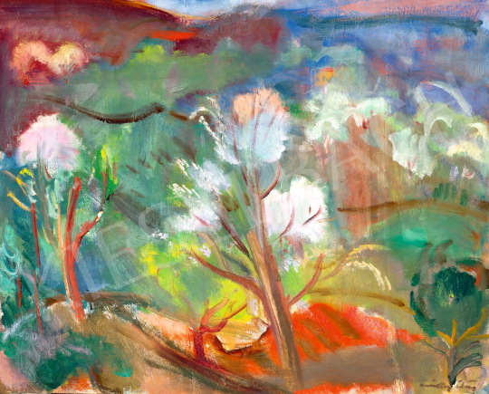  Márffy, Ödön - Blossoming Trees on the Hill-Side in Spring, c. 1940 | 76th auction auction / 184 Lot