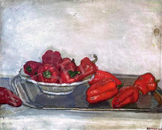 Eladó  Kunffy Lajos - Csendélet paprikával, 1947  festménye
