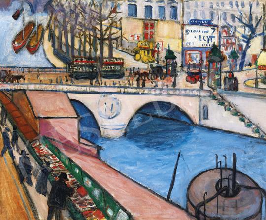 Tihanyi, Lajos, - Pont St. Michel (Paris), 1908 painting
