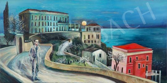 For sale  drMáriás - Antal Szerb dreams of the Road and Moon in Csontváry's Taormina, 2024  's painting