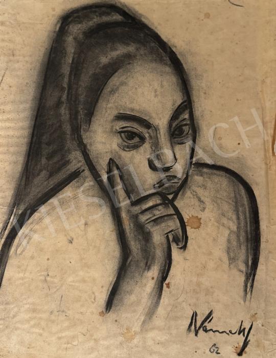 Eladó  Németh József - Fiatal női portré, 1962  festménye