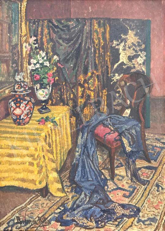 For sale Boemm, Ritta - Room interior with flower bouquet  's painting