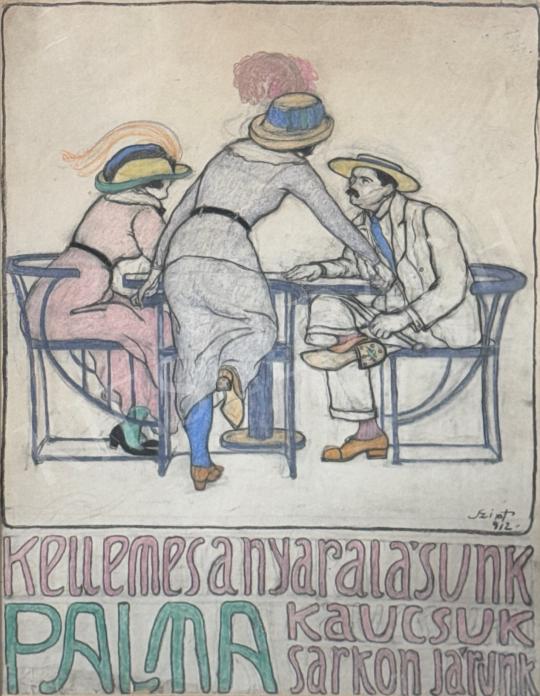 Eladó Szirt Oszkár - Palma plakát terv, 1912  festménye