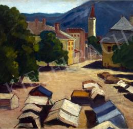 Mund, Hugó - Main square in Nagybánya, 1920s 