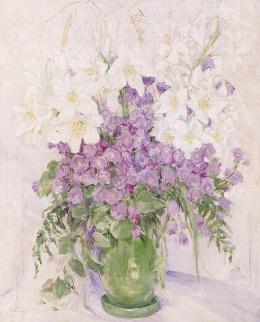 Telkessy, Valéria, - Still Life with Lillies 