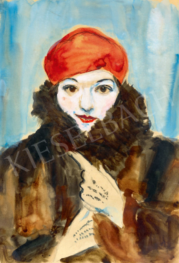  Frank Frigyes - Párizsi modell nerc bundában, 1929 