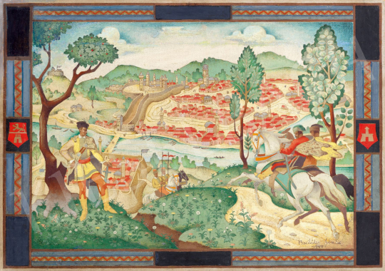  Basilides, Sándor - Buda During the Ottoman Occupation (View of Pest and Buda), 1942 | 77. tavaszi aukció auction / 5 Lot