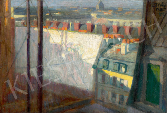 Török Jenő - Párizsi kilátás a műteremablakból, 1907 | 77. tavaszi aukció aukció / 27 tétel