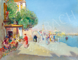Herrer Cézár - Velencei virágárus, 1905 körül 